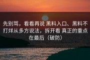 先别骂，看看再说 黑料入口、黑料不打烊从多方说法，拆开看 真正的重点在最后（破防）