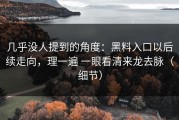 几乎没人提到的角度：黑料入口以后续走向，理一遍 一眼看清来龙去脉（细节）