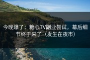 今晚爆了：糖心TV副业尝试，幕后细节终于来了（发生在夜市）