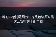 糖心vlog隐藏细节：片头包装原来是这么安排的｜别学我