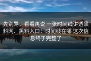 先别骂，看看再说 一张时间线讲透黑料网、黑料入口：时间线在哪 这次信息终于完整了