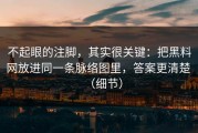 不起眼的注脚，其实很关键：把黑料网放进同一条脉络图里，答案更清楚 （细节）